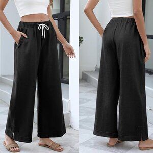 Women's Wide Leg Pants in Black NEW
